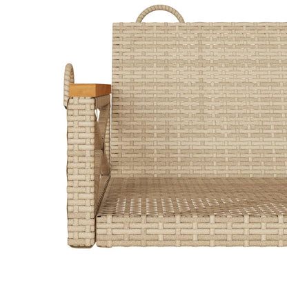 Hängesessel Beige 63x62x40 cm Poly Rattan