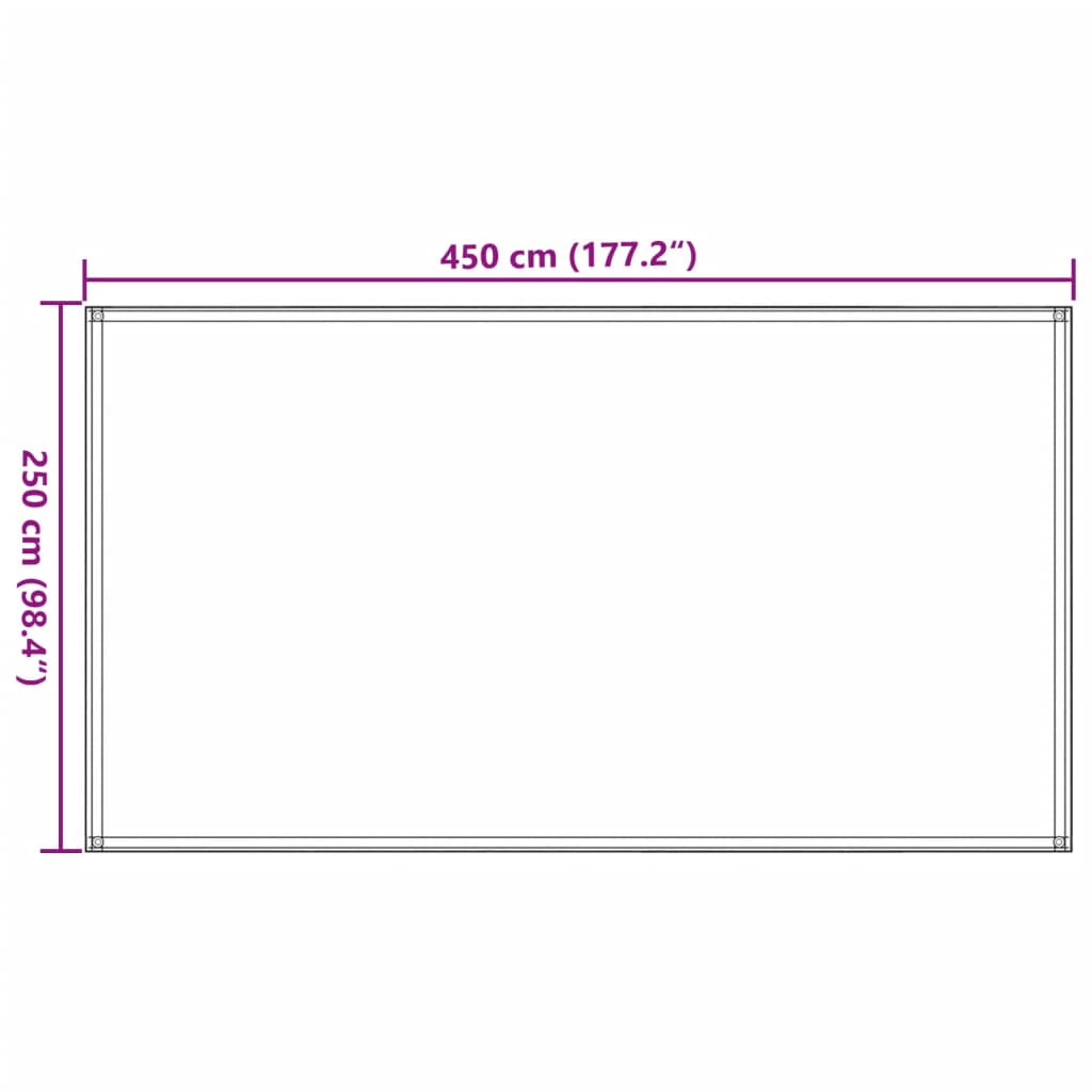 Zeltteppich Sandfarbe 250x450 cm HDPE