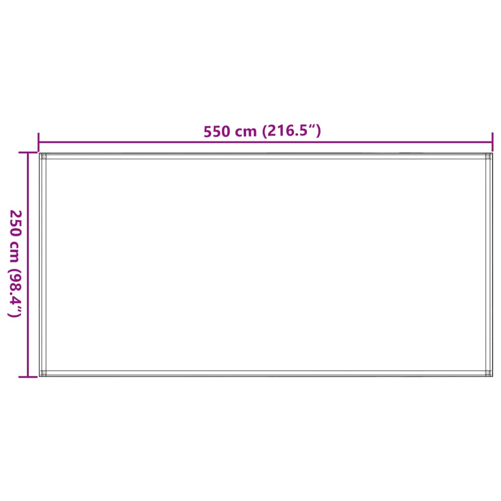 Zeltteppich Sandfarbe 250x550 cm HDPE