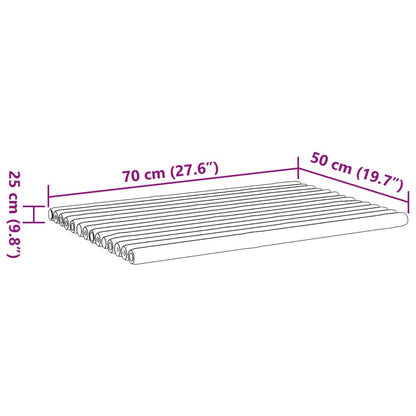 Badematten 2 Stk. 70x50 cm Bambus