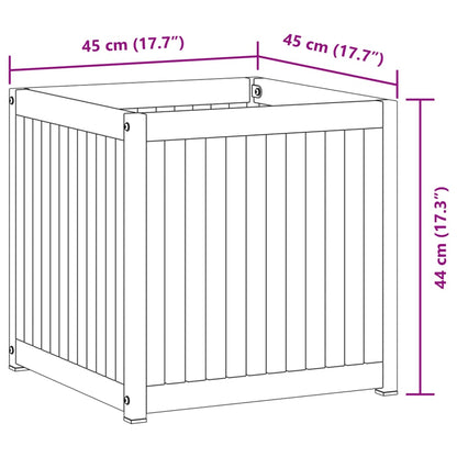 Pflanzkübel 45x45x44 cm Massivholz Akazie und Stahl