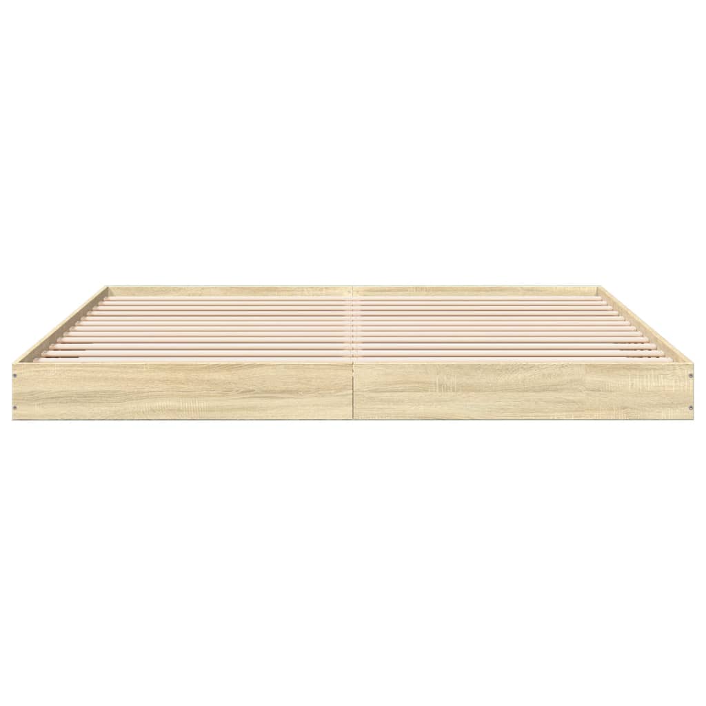 Bettgestell Sonoma-Eiche 200x200 cm Holzwerkstoff