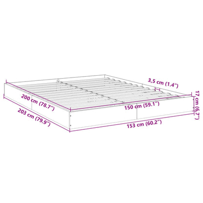 Bettgestell ohne Matratze Sonoma-Eiche 150x200 cm Holzwerkstoff