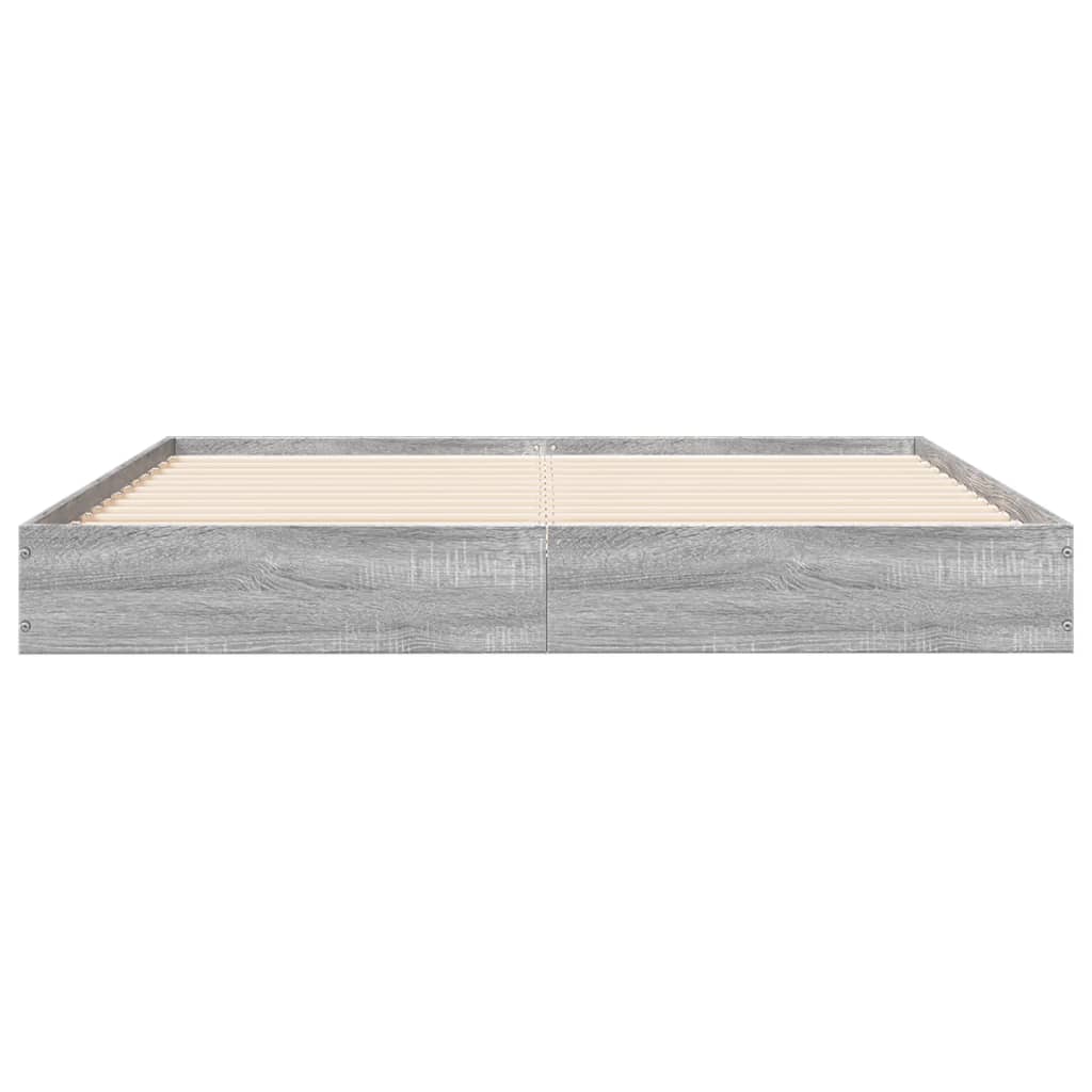 Bettgestell Grau Sonoma 140x200 cm Holzwerkstoff