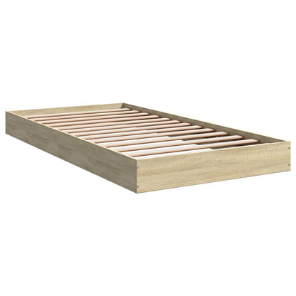 Bettgestell ohne Matratze Sonoma-Eiche 100x200 cm Holzwerkstoff