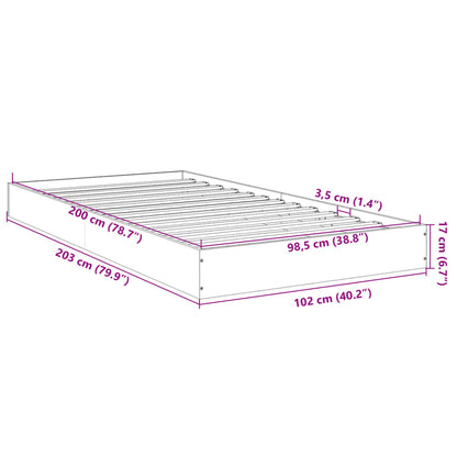 Bettgestell ohne Matratze Sonoma-Eiche 100x200 cm Holzwerkstoff