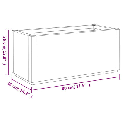 Pflanzkübel Dunkelgrau 80x36x35 cm PP