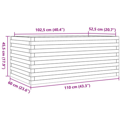 Pflanzkübel 110x60x45,5 cm Kiefernholz Imprägniert