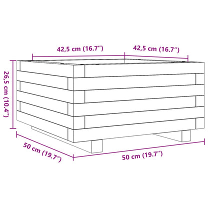 Pflanzkübel 50x50x26,5 cm Massivholz Douglasie