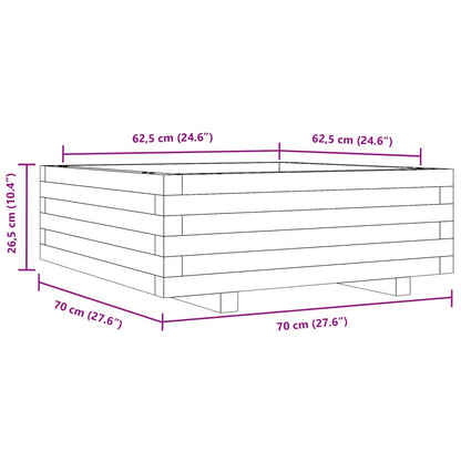 Pflanzkübel 70x70x26,5 cm Massivholz Douglasie