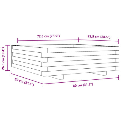 Pflanzkübel 80x80x26,5 cm Massivholz Douglasie