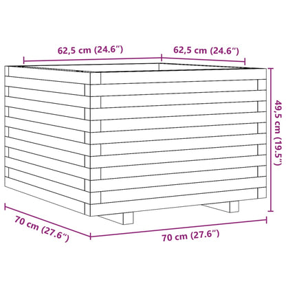 Pflanzkübel 70x70x49,5 cm Massivholz Douglasie