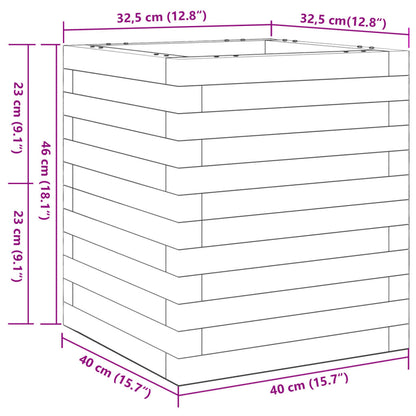 Pflanzkübel 40x40x46 cm Massivholz Douglasie