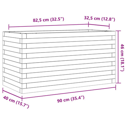 Pflanzkübel 90x40x46 cm Massivholz Douglasie