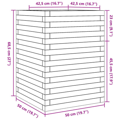 Pflanzkübel 50x50x68,5 cm Massivholz Douglasie