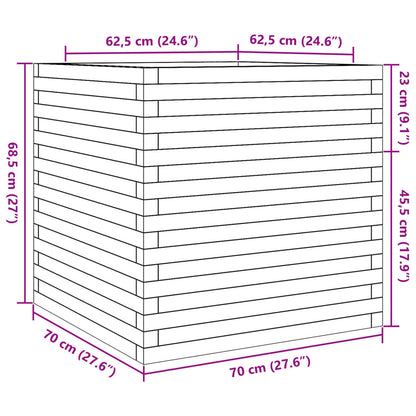 Pflanzkübel 70x70x68,5 cm Massivholz Douglasie