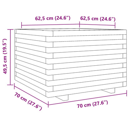 Pflanzkübel 70x70x49,5 cm Massivholz Douglasie