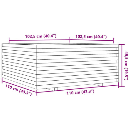 Pflanzkübel 110x110x49,5 cm Massivholz Douglasie