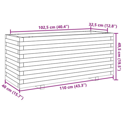 Pflanzkübel 110x40x49,5 cm Kiefernholz Imprägniert