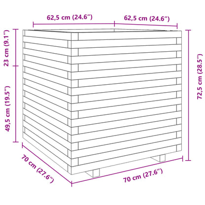 Pflanzkübel 70x70x72,5 cm Massivholz Kiefer