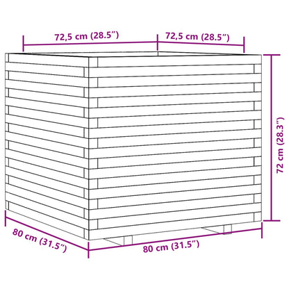 Pflanzkübel 80x80x72 cm Massivholz Douglasie