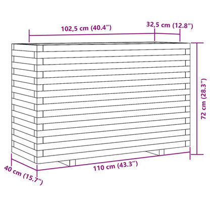 Pflanzkübel 110x40x72 cm Massivholz Douglasie