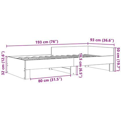 Bettgestell Weiß 90x190 cm Holzwerkstoff