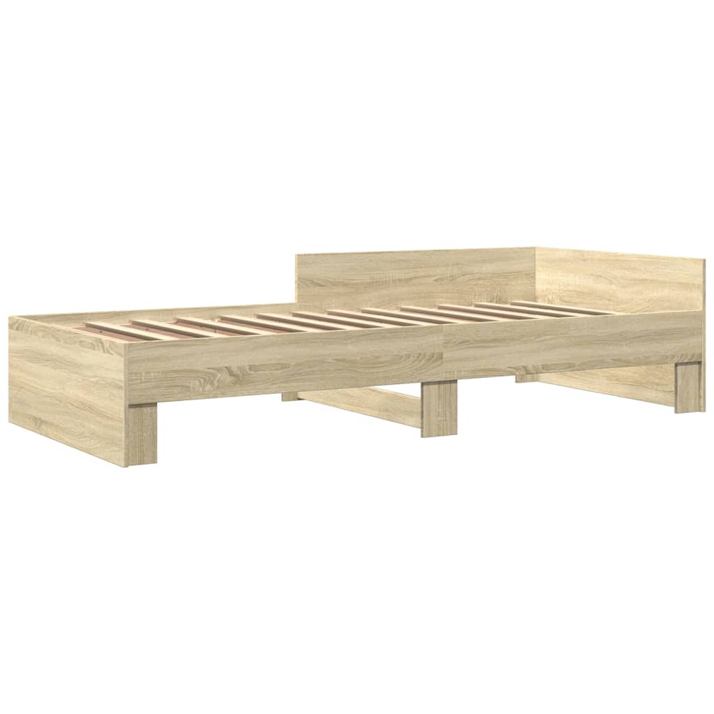 Bettgestell ohne Matratze Sonoma-Eiche 75x190 cm Holzwerkstoff