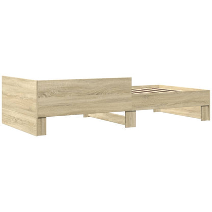 Bettgestell ohne Matratze Sonoma-Eiche 75x190 cm Holzwerkstoff