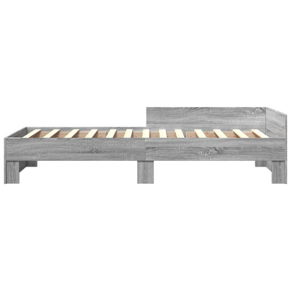 Bettgestell Grau Sonoma 75x190 cm Holzwerkstoff