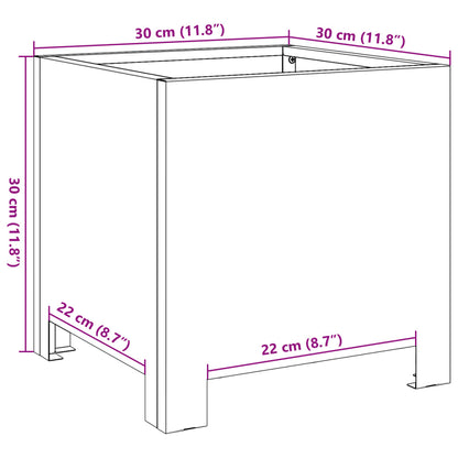 Pflanzkübel Olivgrün 30x30x30 Stahl