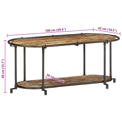 TV-Regal 100x42x40 cm Altholz Massiv