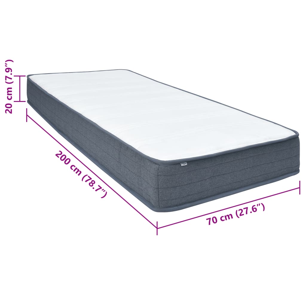 Boxspringmatratze 200x70x20 cm Stoff