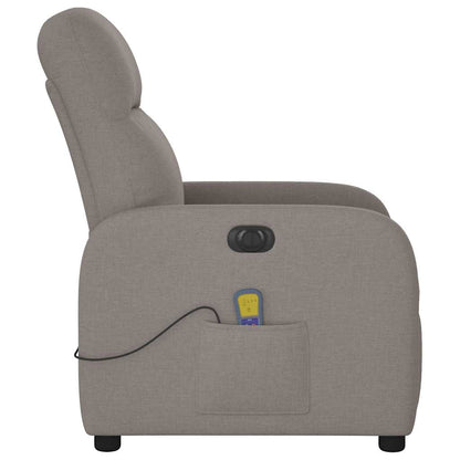 Massagesessel Elektrisch Taupe Stoff