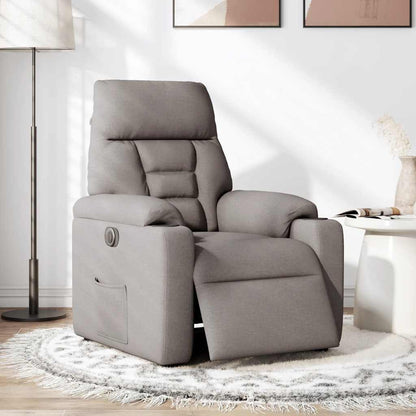 Relaxsessel Elektrisch Taupe Stoff