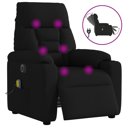 Massagesessel Elektrisch Schwarz Stoff