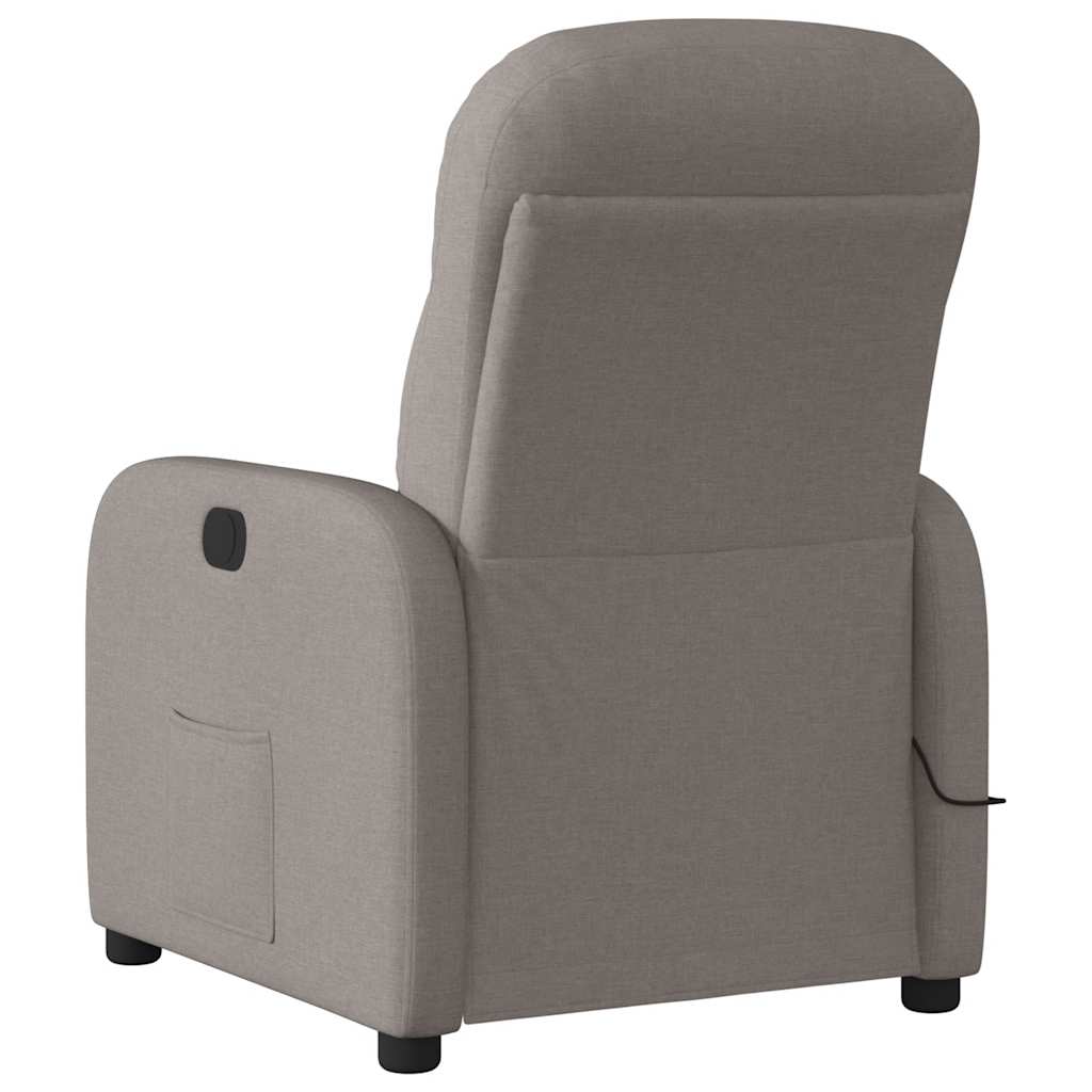 Massagesessel Taupe Stoff