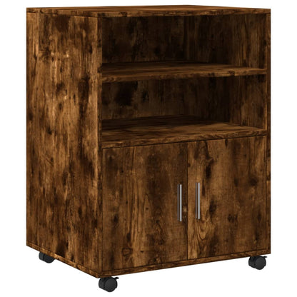 Rollschrank Räuchereiche 60x48x81 cm Holzwerkstoff