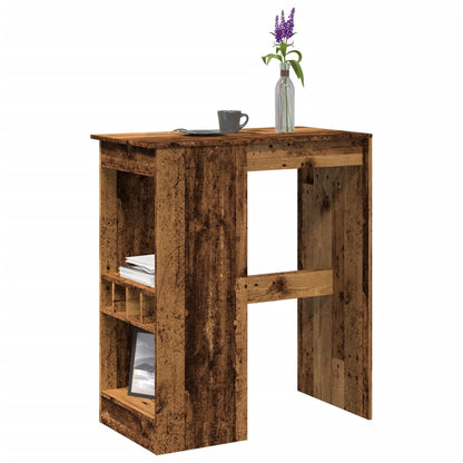 Bartisch mit Regal Altholz-Optik 90x47,5x103,5 cm Holzwerkstoff