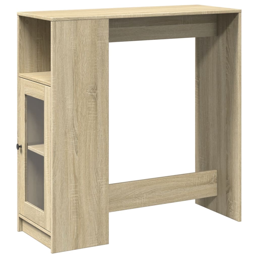 Bartisch mit Regal Sonoma-Eiche 101x40x103,5 cm Holzwerkstoff