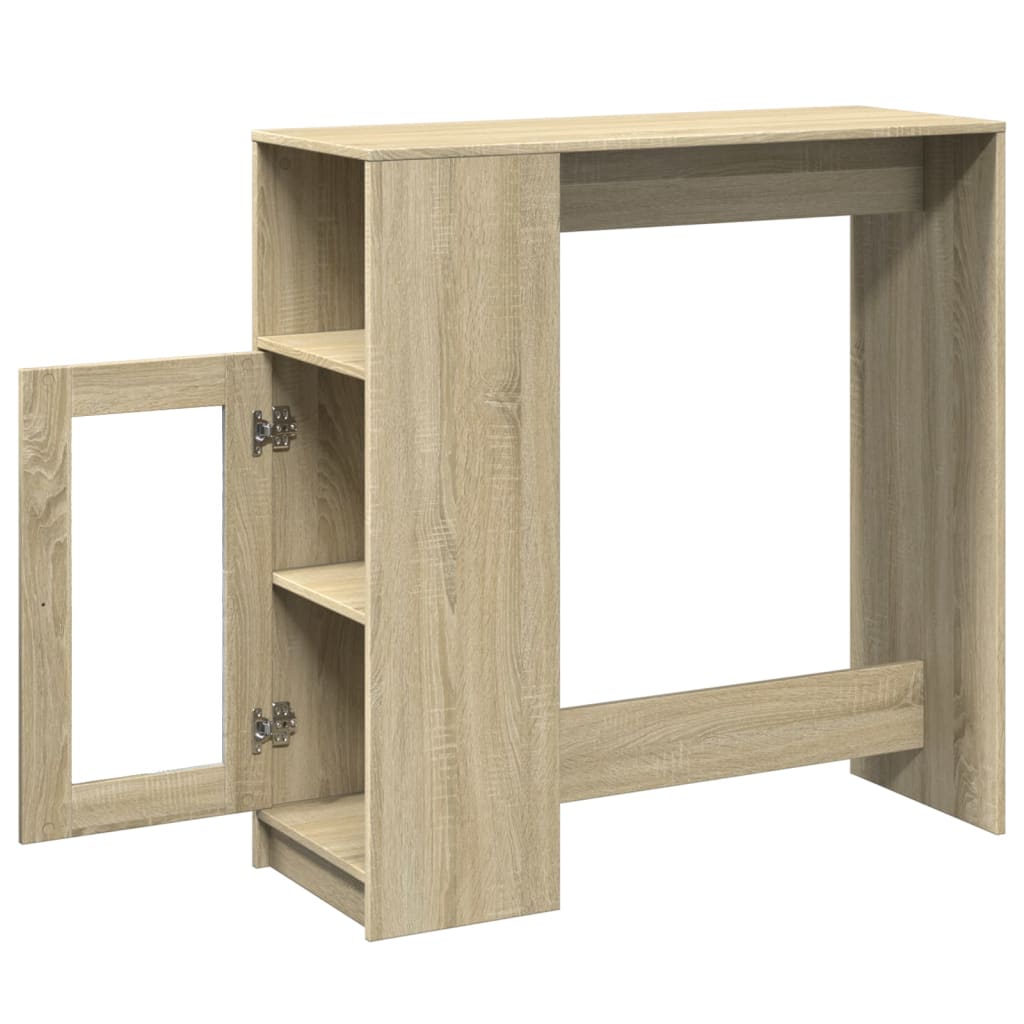 Bartisch mit Regal Sonoma-Eiche 101x40x103,5 cm Holzwerkstoff