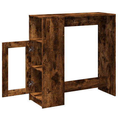 Bartisch mit Regal Räuchereiche 101x40x103,5 cm Holzwerkstoff