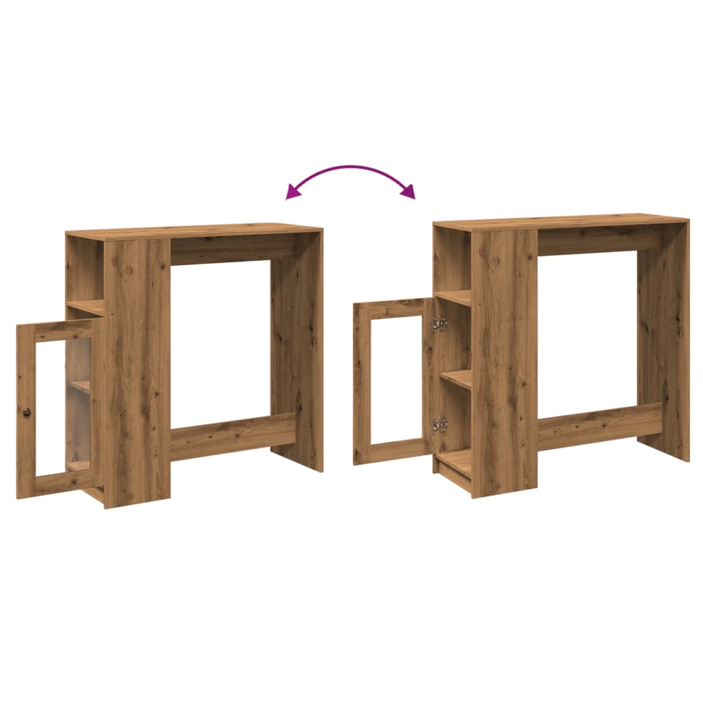 Bartisch mit Regal Artisan-Eiche 101x40x103,5 cm Holzwerkstoff