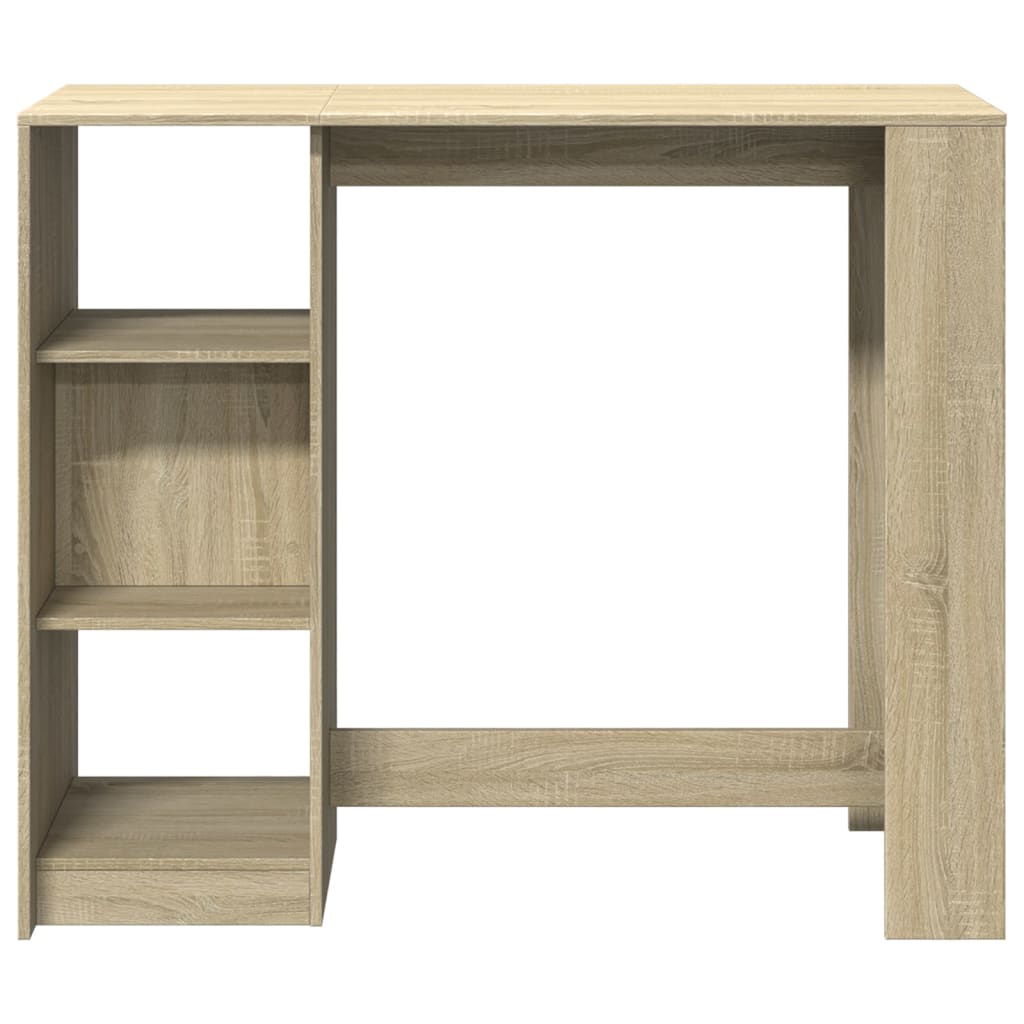 Bartisch mit Regal Sonoma-Eiche 124x46x103,5 cm Holzwerkstoff