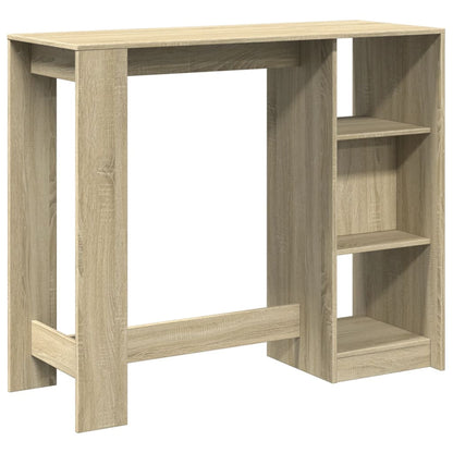 Bartisch mit Regal Sonoma-Eiche 124x46x103,5 cm Holzwerkstoff