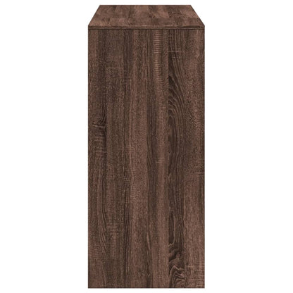 Bartisch mit Regal Braun Eiche 124x46x103,5 cm Holzwerkstoff