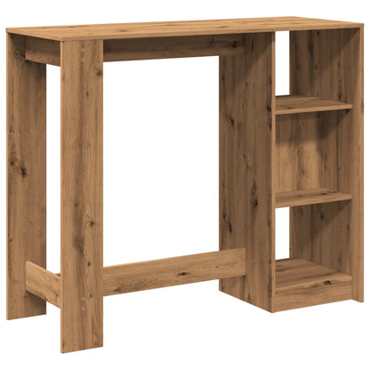 Bartisch mit Regal Artisan-Eiche 124x46x103,5 cm Holzwerkstoff