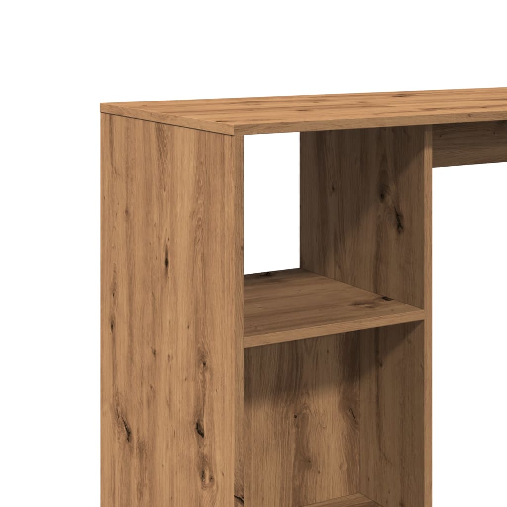 Bartisch mit Regal Artisan-Eiche 124x46x103,5 cm Holzwerkstoff