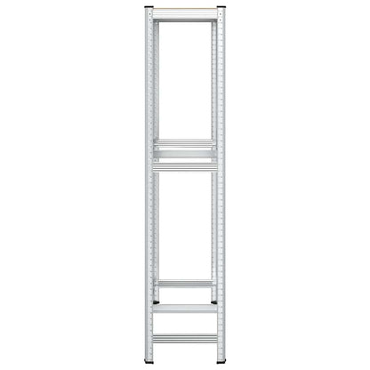 Reifenregal 2 Böden Silbern 110x40x180 cm Stahl & Holzwerkstoff