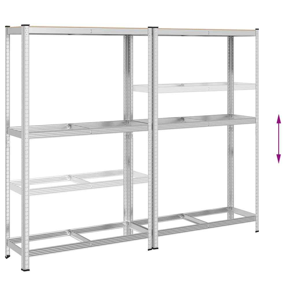 Reifenregale 2 Böden 2 Stk. 110x40x180 cm Stahl & Holzwerkstoff